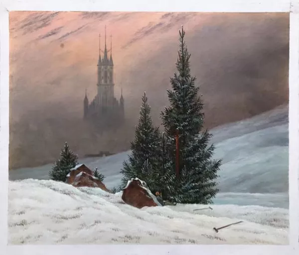 Winter Landscape by Caspar David Friedrich - Oil Painting Reproduction