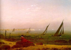 Woman on the Beach of Ruegen by Caspar David Friedrich Oil Painting
