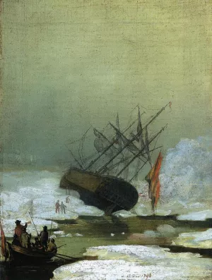 Wreck in the Sea of Ice by Caspar David Friedrich Oil Painting