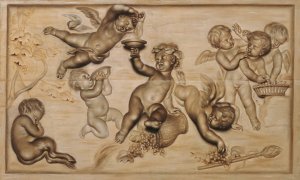 Kinderbacchanal by Caspar Franz Sambach Oil Painting
