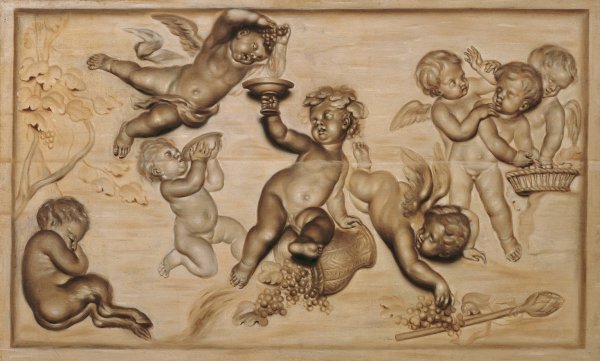Kinderbacchanal  by Caspar Franz Sambach - Hand-Painted Oil Painting Reproduction