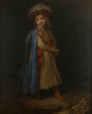 Portrait of a Boy in the Polish National Costume by Caspar Netscher Oil Painting