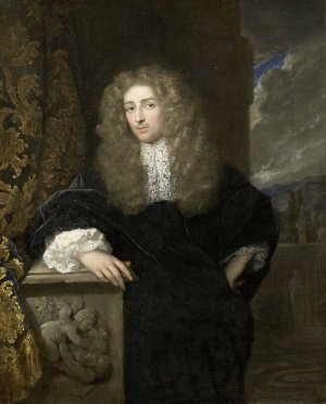 Portrait of a man, possibly a member of the van Citters family by Caspar Netscher Oil Painting