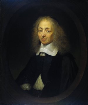 Portrait of Constantijn Huygens by Caspar Netscher Oil Painting