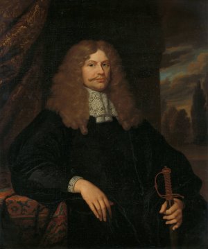 Portrait of Cornelis Backer by Caspar Netscher Oil Painting