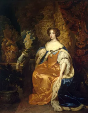 Portrait of Mary Stuart II by Caspar Netscher - Oil Painting Reproduction