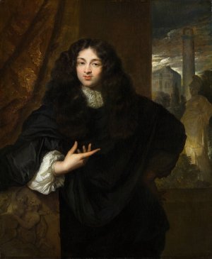 Portrait of Maurits Le Leu de Wilhem by Caspar Netscher Oil Painting