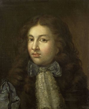 Portrait of Thedoor Netscher by Caspar Netscher Oil Painting