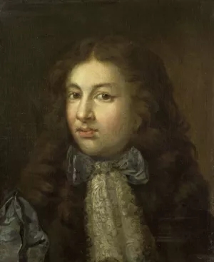 Portrait of Thedoor Netscher by Caspar Netscher Oil Painting