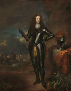 Portrait of William III, Prince of Orange and Stadholder by Caspar Netscher Oil Painting