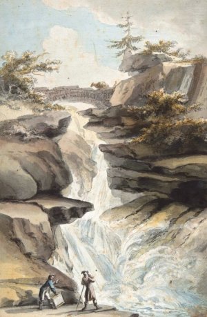 A Bridge on the Aar, at the Foot of the Grimsel, in the Canton of Berne by Caspar Wolf Oil Painting