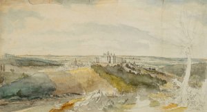 Blick uber Bensberg mit dem Neuen Schloss in die Rheinebene by Caspar Wolf Oil Painting