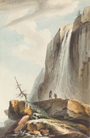 Cascade dessus Wasserberg by Caspar Wolf Oil Painting
