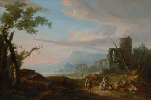 Landscape with Ruins by Caspar Wolf Oil Painting