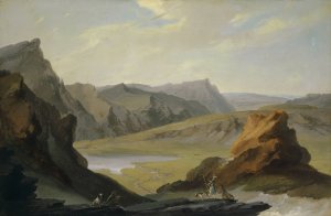 View from the Talistock upon the Lake of Melch by Caspar Wolf Oil Painting