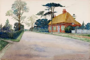 A Road in Dorset Oil painting by Cass Gilbert