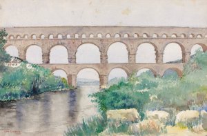 Aqueduct by Cass Gilbert Oil Painting