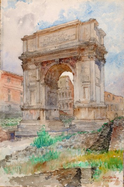 Main Product Photo of Arch of Titus, Rome  Painting by Cass Gilbert
