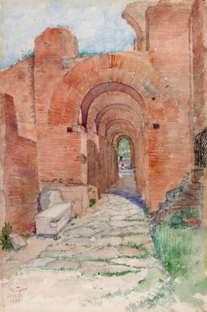 Arches of Palace of Nero by Cass Gilbert Oil Painting