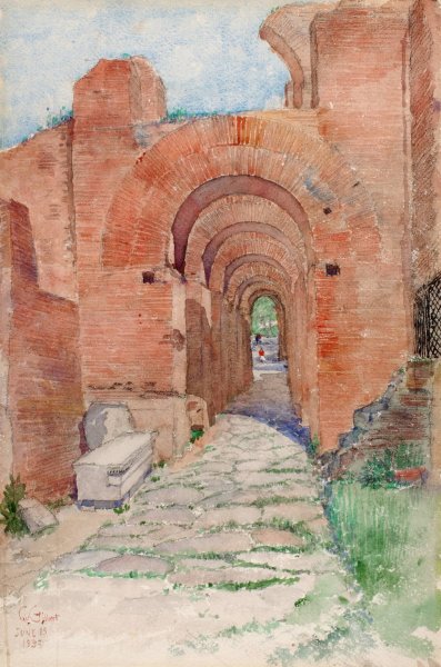 Main Product Photo of Arches of Palace of Nero  Painting by Cass Gilbert