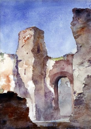 Baths of Caracalla, Rome by Cass Gilbert Oil Painting