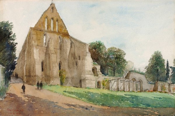 Main Product Photo of Battle Abbey  Painting by Cass Gilbert