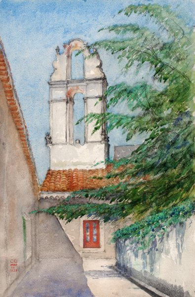 Main Product Photo of Bell Tower, Hotel San Dominico  Painting by Cass Gilbert