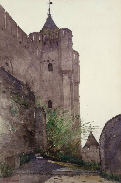 Carcassonne  by Cass Gilbert - Hand-Painted Oil Painting Reproduction