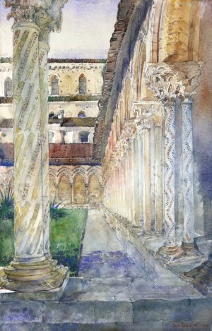 Cathedral at Monreale, Sicily by Cass Gilbert Oil Painting