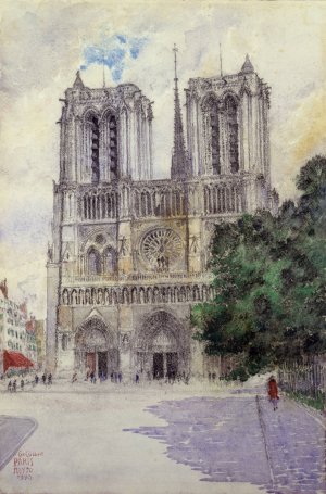Cathedral of Notre Dame, Paris by Cass Gilbert Oil Painting