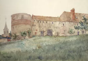 Chateau de l'Houblouniere Oil painting by Cass Gilbert