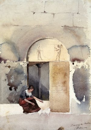 Doorway in Anla by Cass Gilbert Oil Painting