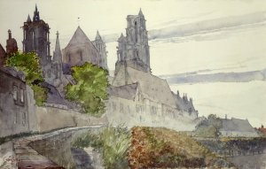 Laon Cathedral, France by Cass Gilbert Oil Painting