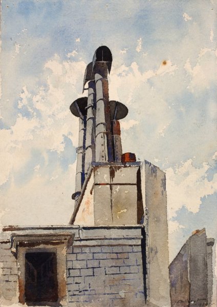 Latin Quarter, Paris  by Cass Gilbert - Hand-Painted Oil Painting Reproduction