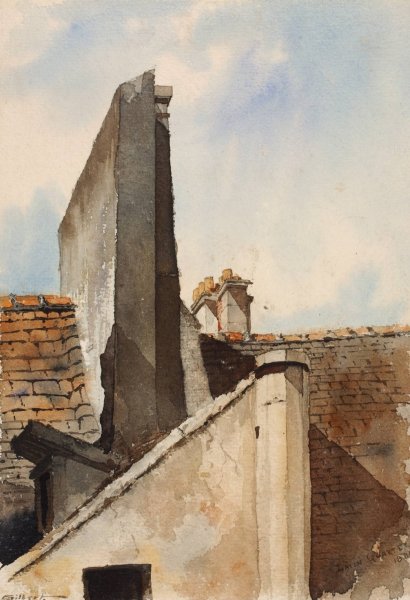 Main Product Photo of Latin Quarter, Paris  Painting by Cass Gilbert