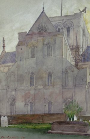 North Transept, Winchester Cathedral, England by Cass Gilbert Oil Painting