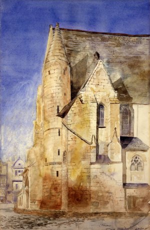 Old Church, Tours, France by Cass Gilbert Oil Painting