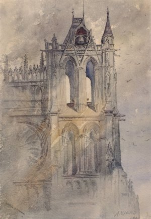 Southwest Tower, Amiens Cathedral by Cass Gilbert Oil Painting