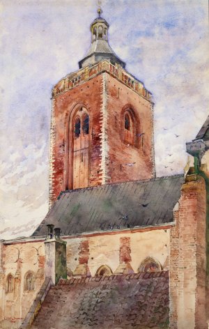 St. Martin's Church, Utrecht, Holland by Cass Gilbert Oil Painting