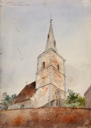 St. Peters Church, Cambridge, England Oil painting by Cass Gilbert