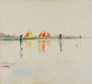 The Lagoon, Venice by Cass Gilbert Oil Painting
