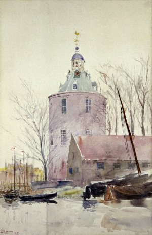 Tower at Enkhuisen, Holland by Cass Gilbert Oil Painting