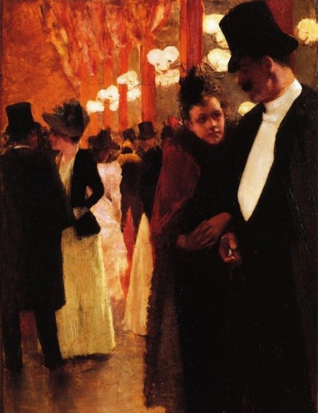 Parisian Soiree by Catherine Engelhart Amyont - Hand-Painted Oil Painting Reproduction