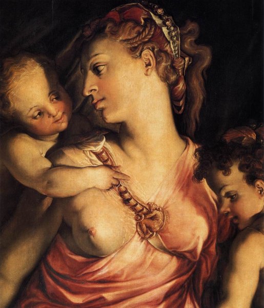 Charity Detail by Cecchino Del Salviati - Hand-Painted Oil Painting Reproduction
