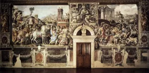 Scenes from the Life of Furius Camillus by Cecchino Del Salviati Oil Painting
