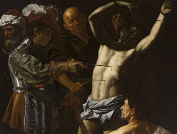 Saint Sebastian  by Cecco Del Caravaggio - Hand-Painted Oil Painting Reproduction