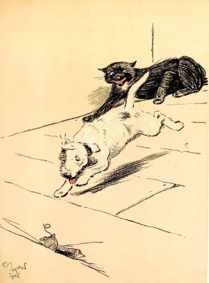 A Dog Day 23 by Cecil Charles Windsor Aldin Oil Painting