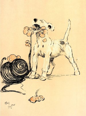 A Dog Day 24 by Cecil Charles Windsor Aldin Oil Painting