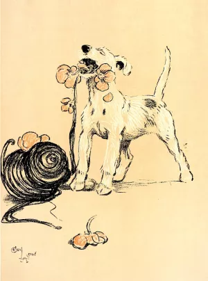 A Dog Day 24 by Cecil Charles Windsor Aldin Oil Painting