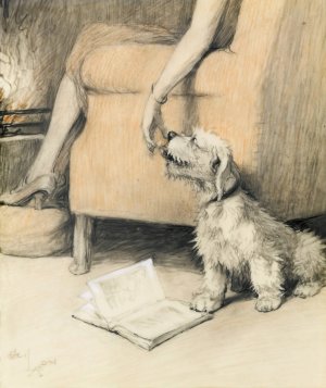 Affection by Cecil Charles Windsor Aldin Oil Painting